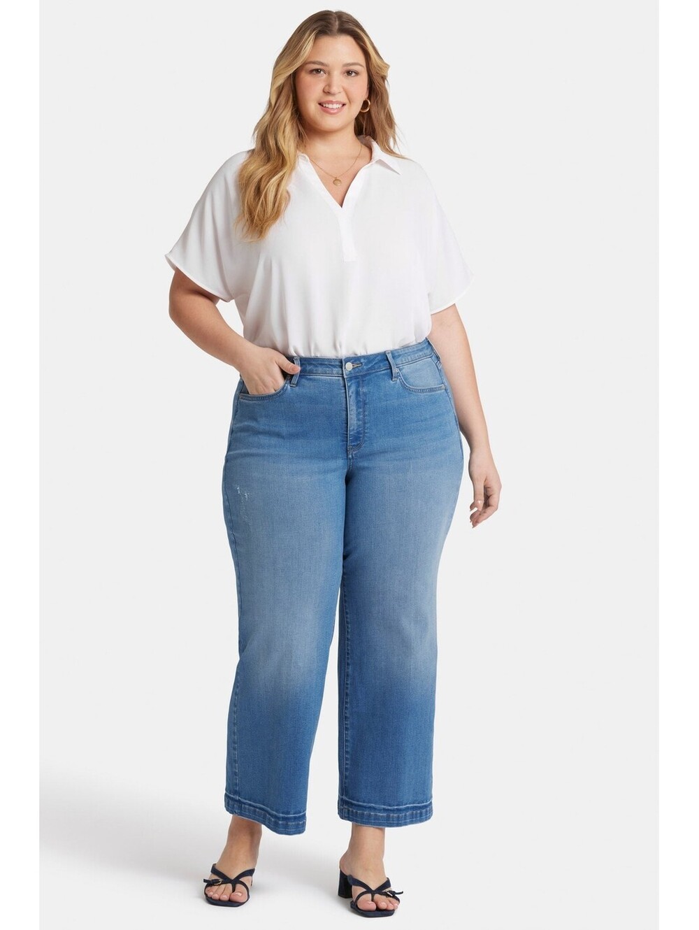 NYDJ Plus Size Teresa Wide Leg Rivierasky 18W